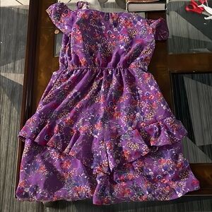 Floral Purple Kids Dress